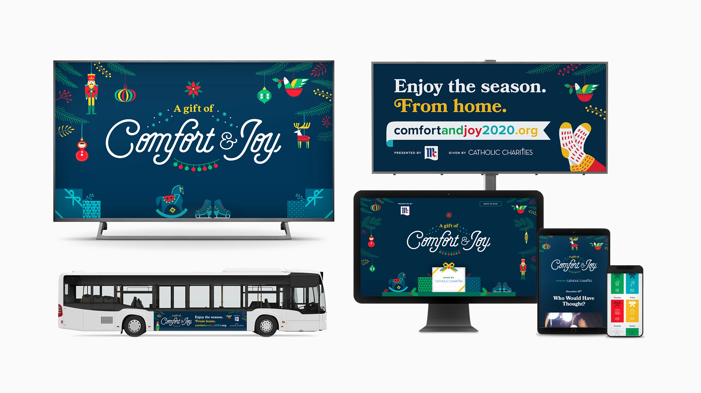 Comfort and Joy multi media campaign strategy and design